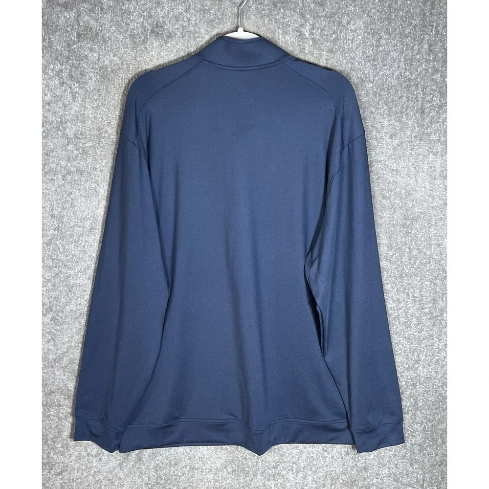 Adidas Golf Classic 1/4 Zip Pullover Performance Shirt Mens Sz 2XL Blue Stretch